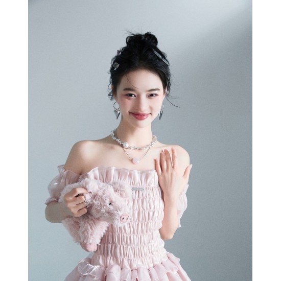 Dress Women Designer Ruffle Flounce Cute Mini Dress Female Korean Fashion Elastic Skinny Sexy Party Dress