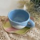 Cream Cup And Saucer Lovely High Value Casual Porcelain Cup Heat Resistant Handle Office