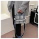 new simple Korean one shoulder underarm bag large capacity lattice handbag