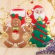 Baby Silicone Beads Santa Reindeer Cookies Snowman Silicone Teether DIY Pacifier Chain